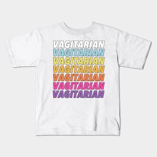 Vagitarian - Humorous LGBT Design Kids T-Shirt